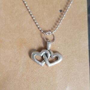 Pewter Heart Pendant Necklace
